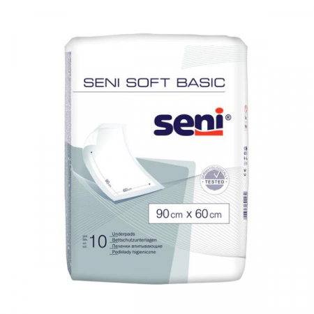 Cearceaf aleze adulti - Cearceaf Absorbant Seni Soft Basic 90x60 cm 10 buc.