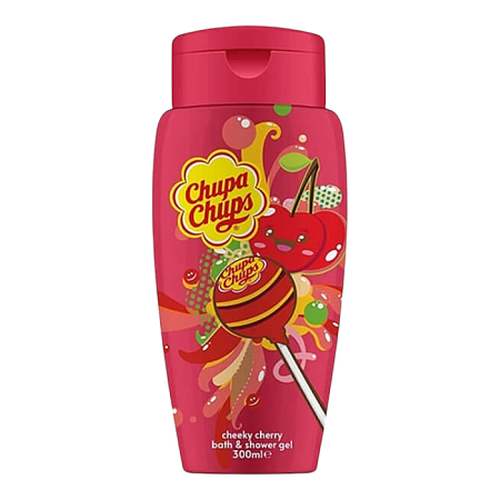 Gel -spumant baie - CHUPA CHUPS Gel de Dus si Spumant pt Copii Cheeky Cherry 300 ml