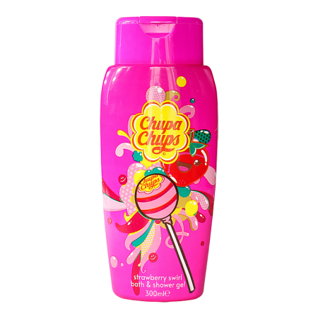 Gel -spumant baie - CHUPA CHUPS Gel de Dus si Spumant pt Copii Strawberry Swirl 300 ml  16,26 Lei