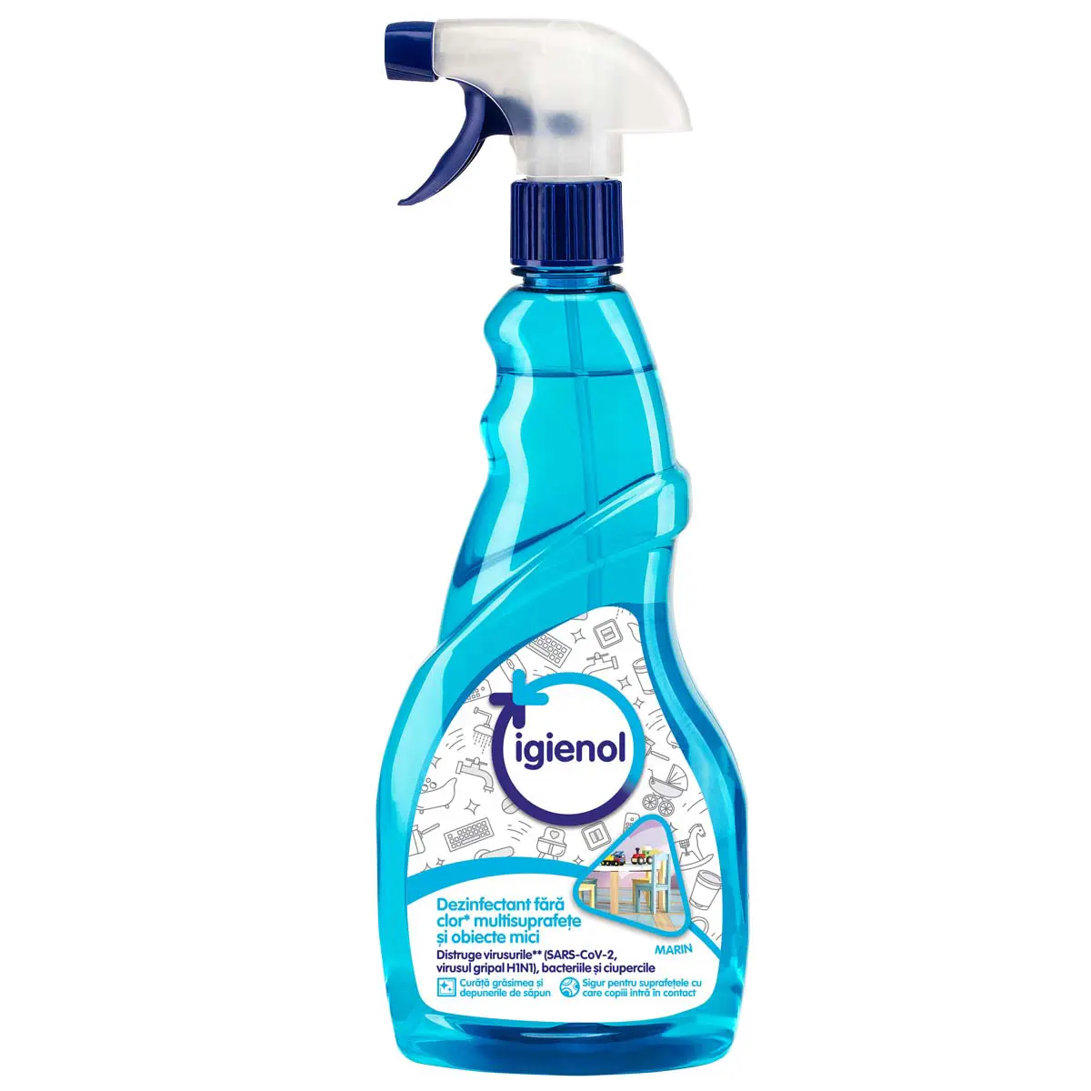 Spalare si intretinere rufe - Dezinfectant Igienol Plus Curat Marin fara clor 750ml