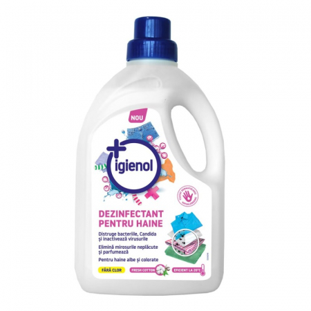 Spalare si intretinere rufe - Dezinfectant Pentru Haine Igienol Fara Clor Fresh Cotton 1.5L