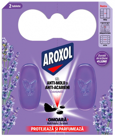 Produse curatare si intretinere casa - Gel Aroxol Anti-molii si Anti-carieni Lavanda 2 buc