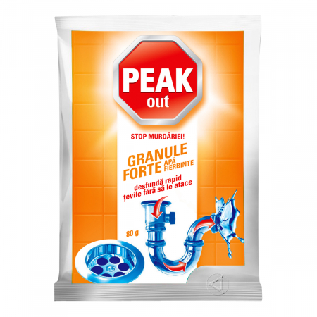 Accesorii curatenie - Granule Peak Out Pentru Desfundat Tevi Apa Calda 60 g