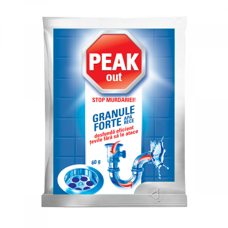 Accesorii curatenie - Granule Peak Out Pentru Desfundat Tevi Apa Rece 60 g