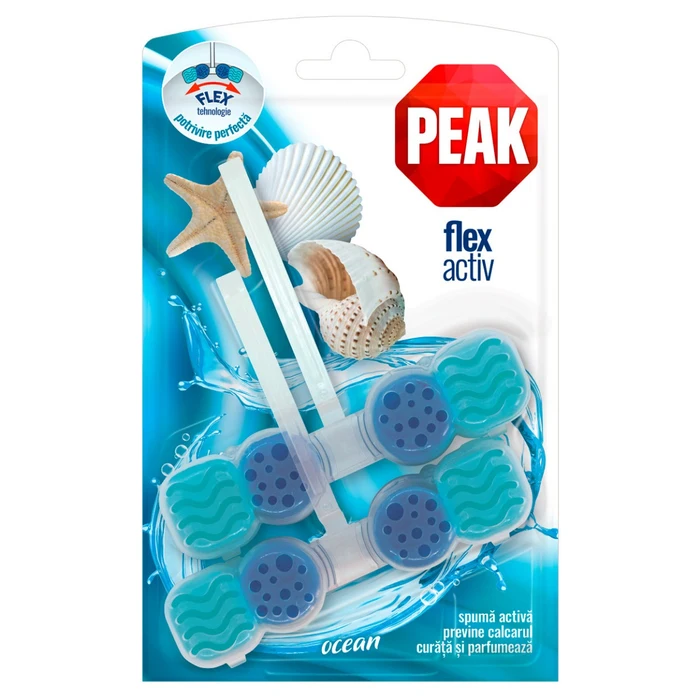 Produse curatare baie - Odorizant WC Peak Flex Activ Ocean 2x48gr