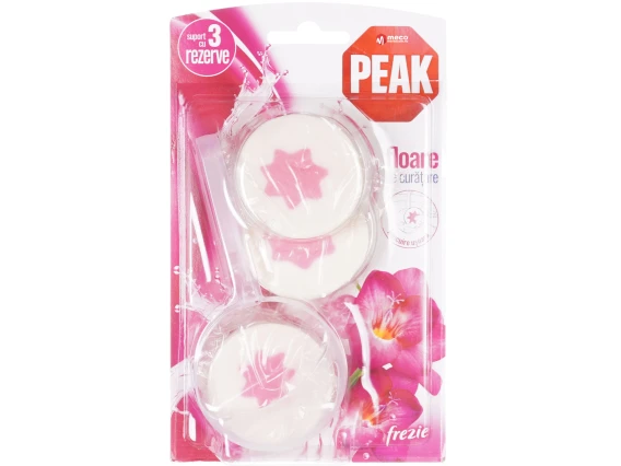 Produse curatare baie - Odorizant WC Peak Floare Cos Frezie 3x45gr