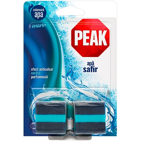 Produse curatare baie - Odorizant WC Peak tablete Apa Safir Marin 2x50gr