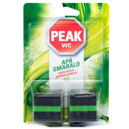 Produse curatare baie - Odorizant WC Peak tablete Apa Smarald Pin 2x50gr