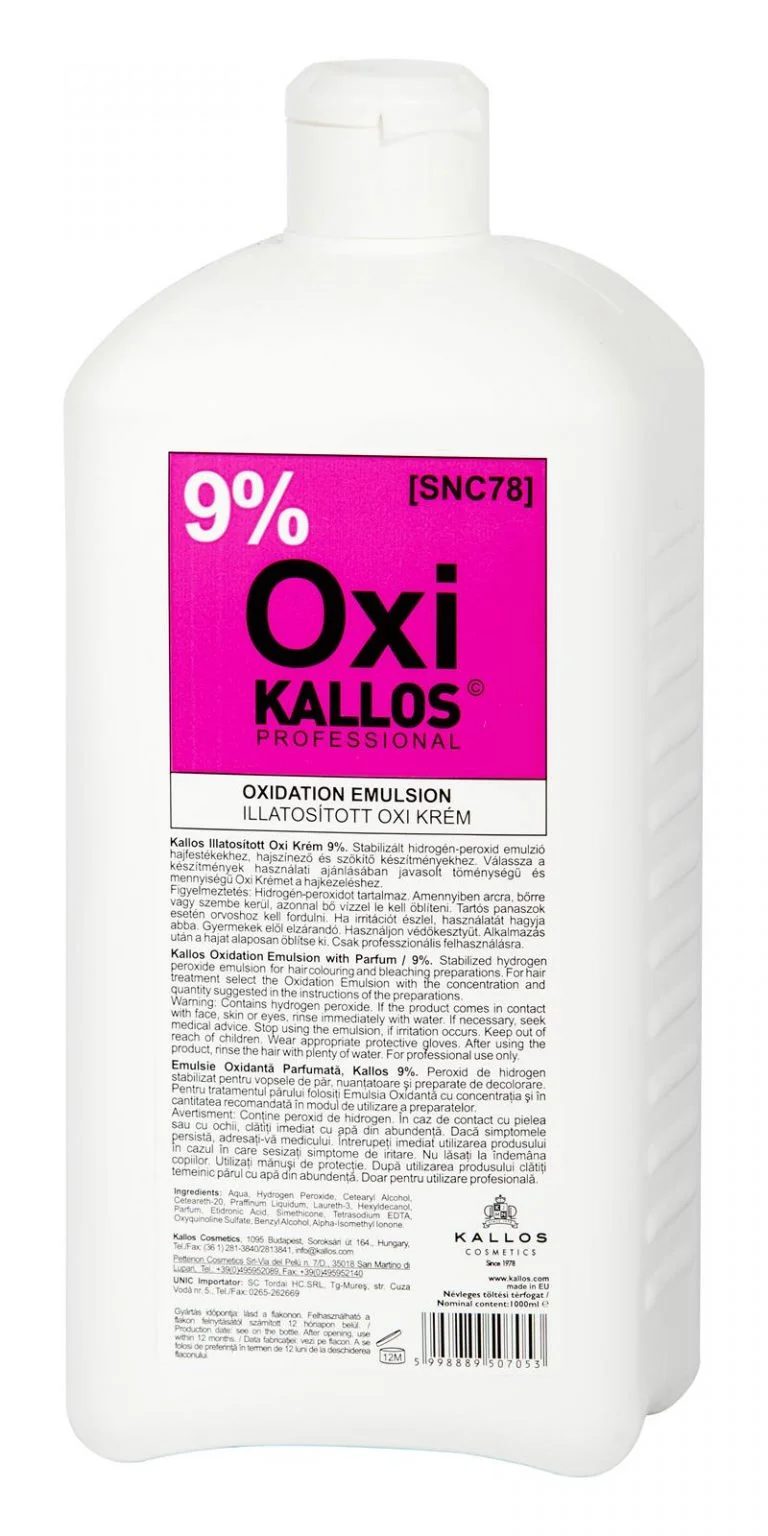 Oxidant - Oxidant Kallos Parfumat 9% 1000 ml