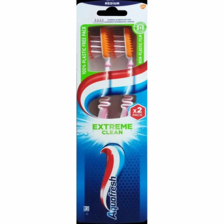 Perie de Dinti - Periuta de dinti Aquafresh Extreme Clean 2/set