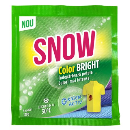 Spalare si intretinere rufe - Pudra Pentru Indepartarea Petelor Snow Bright Powder Oxi Color 120gr
