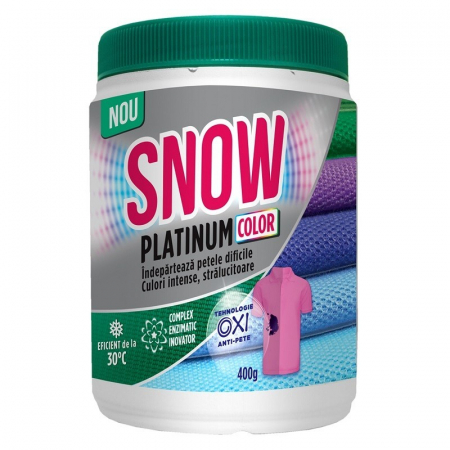Inalbitor rufe - Pudra Pentru Indepartarea Petelor Snow Platinium Color 400gr - SNOW