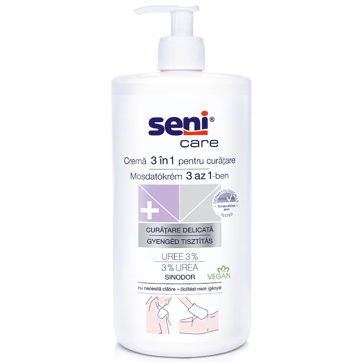 Gel/Crema Ingrijire Corp - Seni Crema 3 in 1 pentru curatare cu uree 3% 1L