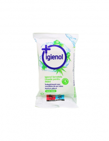 Servetele - Servetele Umede Antibacteriene Igienol Aloe -Buzunar 15B