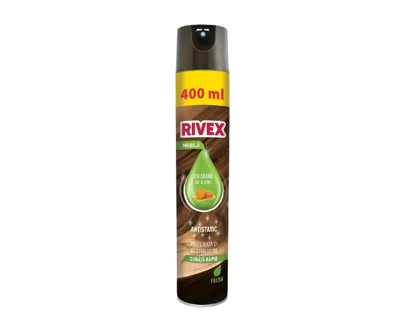 Solutii curatat mobila - Spray de Mobila Rivex Antistatic Cu Ceara De Albine Fresh 400ml