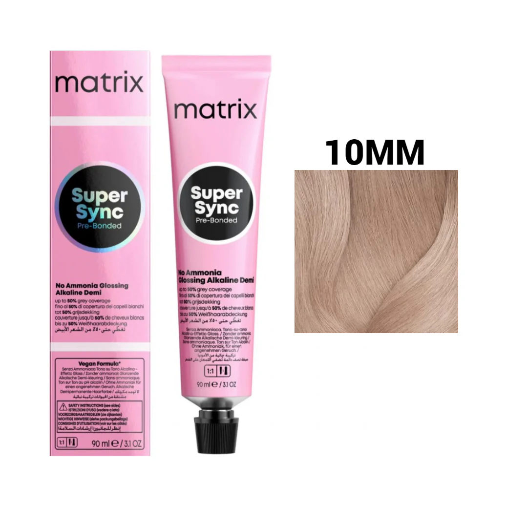 Vopsea Matrix - Vopsea de Par - Vopsea Matrix Super Sync 10MM Blond Foarte Foarte Deschis Moca Moca 90 ml