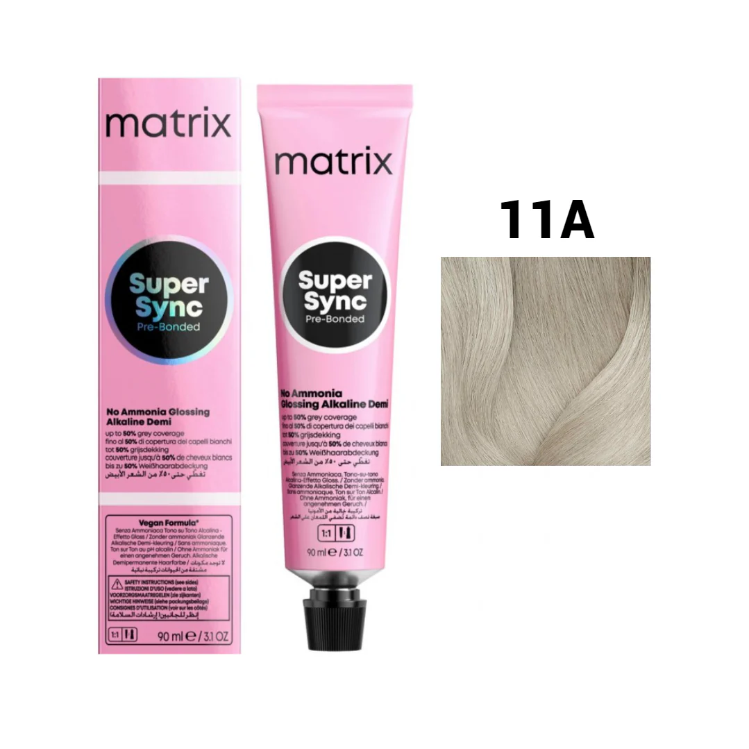 Vopsea Matrix - Vopsea de Par - Vopsea Matrix Super Sync 11A Blond Extra Deschis Cenusiu 90 ml