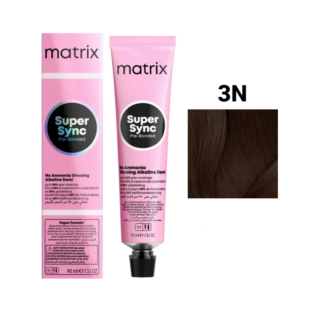 Vopsea Matrix - Vopsea de Par - Vopsea Matrix Super Sync 3N Saten Inchis Natural 90 ml