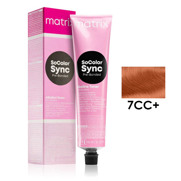 Vopsea Matrix - Vopsea de Par - Vopsea Matrix Color Sync 7CC+ Blond Mediu Cupru Cupru 90 ml