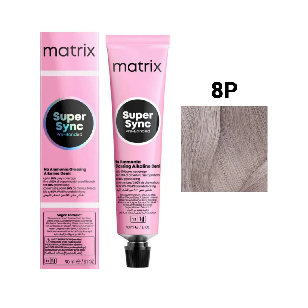 Vopsea Matrix - Vopsea de Par - Vopsea Matrix Super Sync 8P Blond Deschis Perla 90 ml