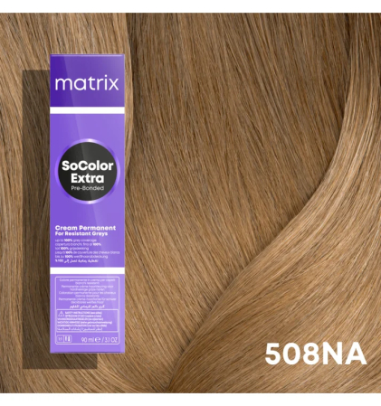 Vopsea Matrix Socolor Beauty Extra Coverage 508NA Blond Deschis Natural Cenusiu 90 ml [1]