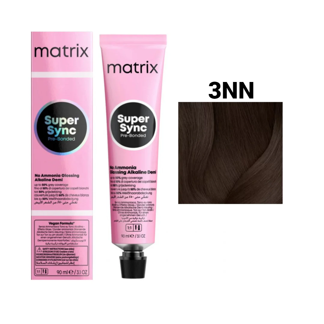 Vopsea Matrix - Vopsea de Par - Vopsea Matrix Super Sync 3NN Saten Inchis Natural Natural 90ml