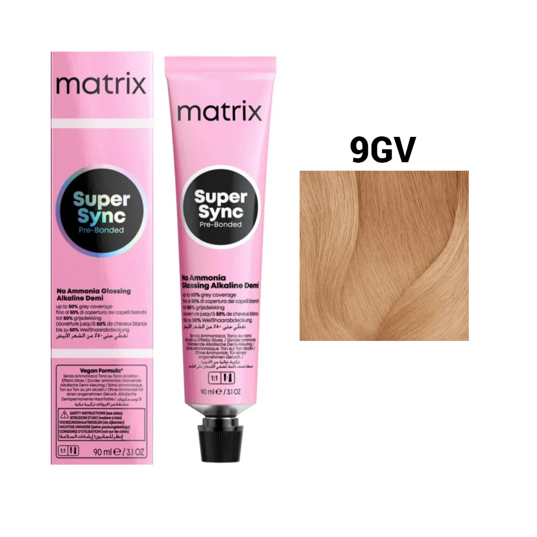 Vopsea Matrix - Vopsea de Par - Vopsea Matrix Super Sync 9GV Blond Foarte Deschis Auriu Violet 90ml