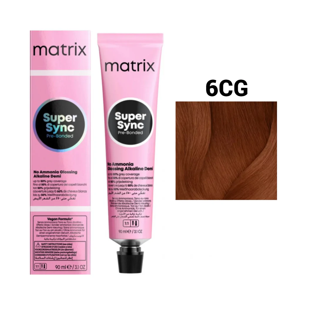Vopsea Matrix - Vopsea de Par - Vopsea Matrix Super Sync 6CG Blond Inchis Cupru Auriu 90ml
