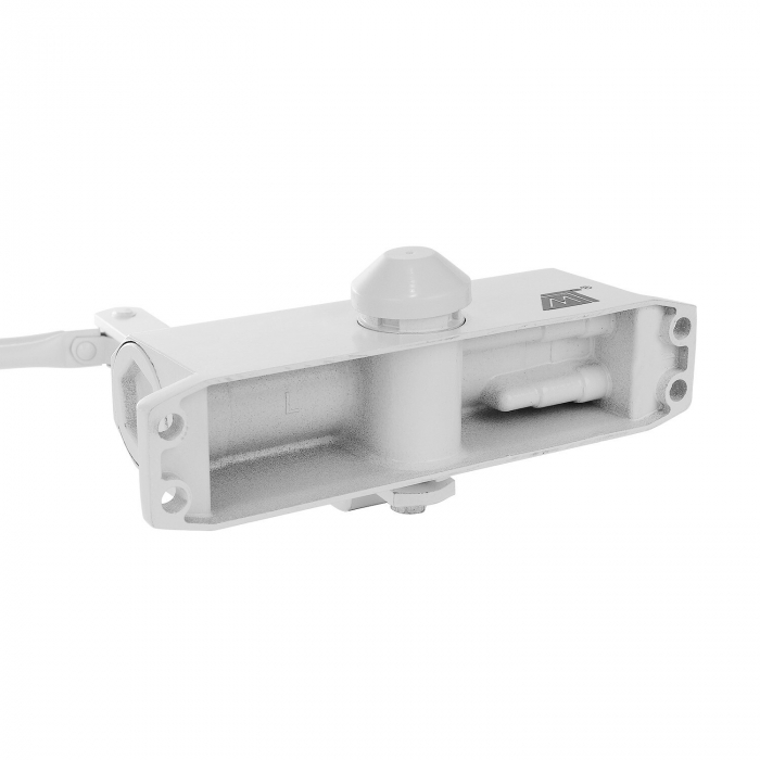 Amortizor hidraulic pentru usa, maxim 60kg, reglare dubla,universal,aluminiu,alb [3]