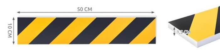 Burete de protectie a usilor de masina reflectorizant 10x50 cm pentru garaj 10 bucati [4]