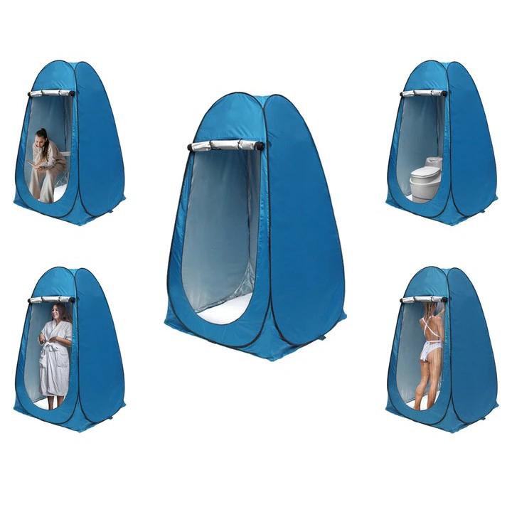 Cort  tip cabina dus camping toaleta garderoba  albastru dimensiune 110x 190 cm [6]