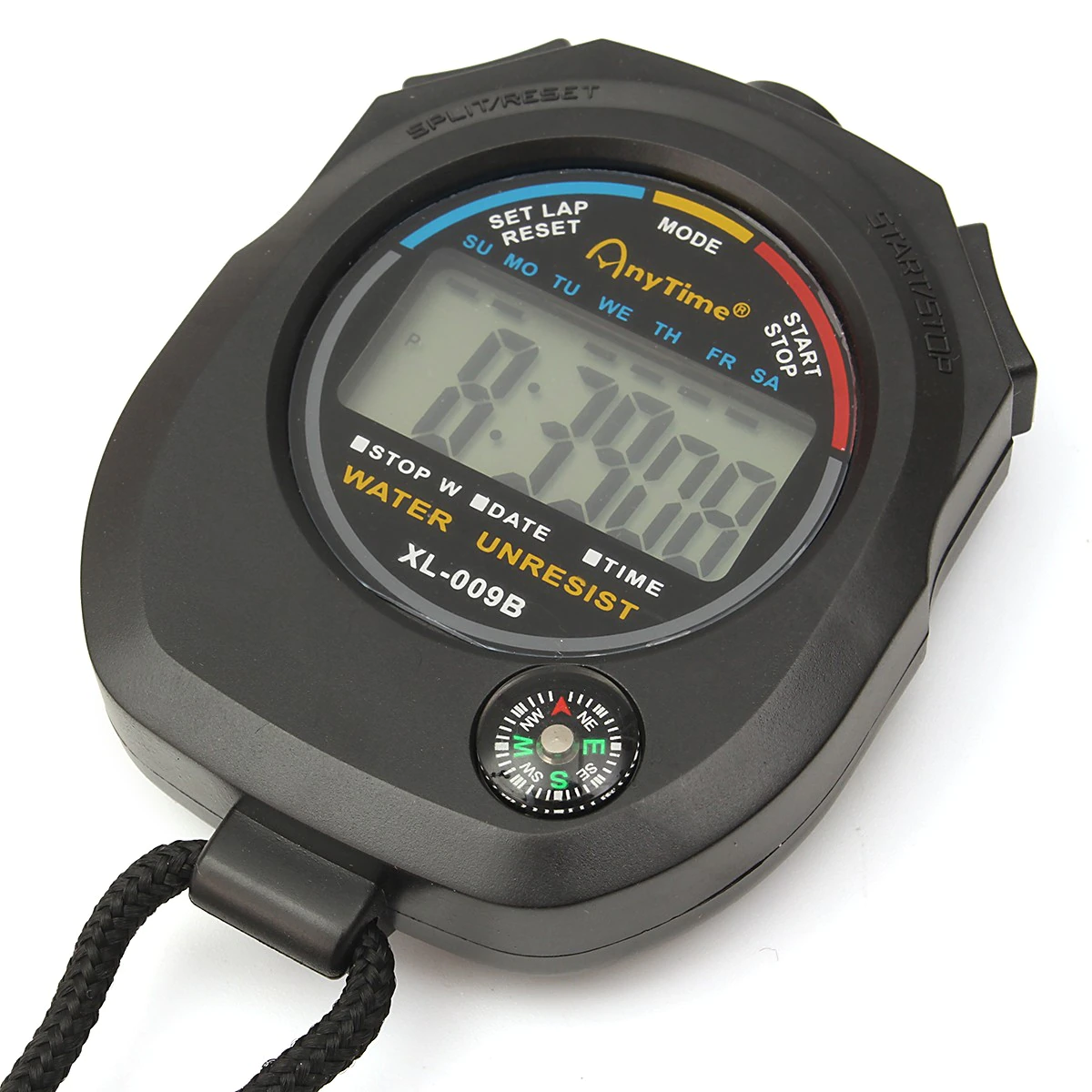 Cronometru digital cu busola, MT Malatec, LCD, afisaj ora, calendar, functie alarma, snur, negru [4]