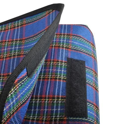 Patura Picnic Impermeabila, Pliabila Cu Maner, Albastra model  tartan [7]