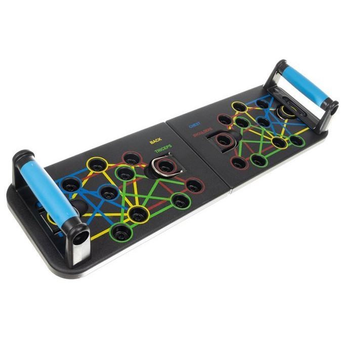 Placa pentru flotari multifunctionala, pe baza de culori, cu manere, pentru piept, umeri, spate si triceps, Malatec [2]