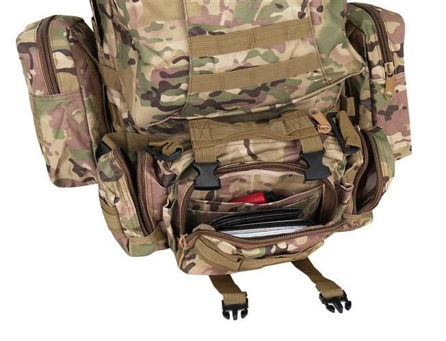 Rucsac militar 45L camuflaj trekking camping 2 deschideri 3 buzunare [3]