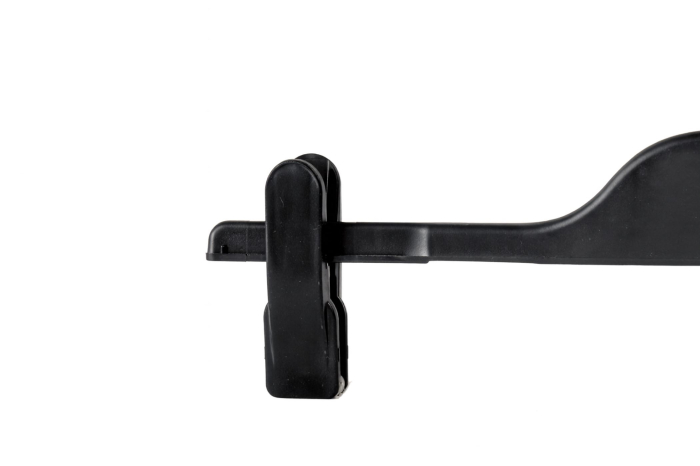 Set 10 umerase plastic cu clipsuri, negru, 38cm [3]