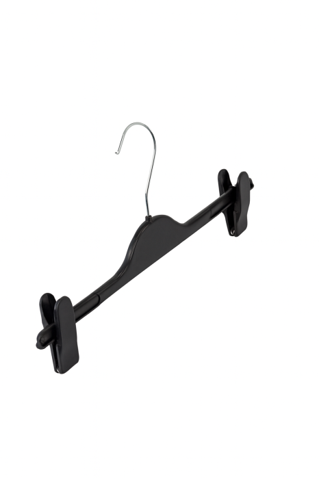 Set 10 umerase plastic cu clipsuri, negru, 38cm [5]