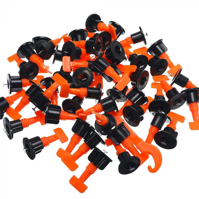 Set 100 tije refolosibile ,50 stele , 2 chei , pentru rost de la 1.0 mm la 3.0 mm sistem nivelare gresie [3]