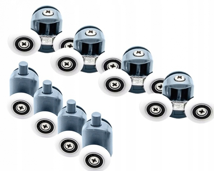 Set 8 role universale duble superioare si inferioare pentru cabina de dus [2]