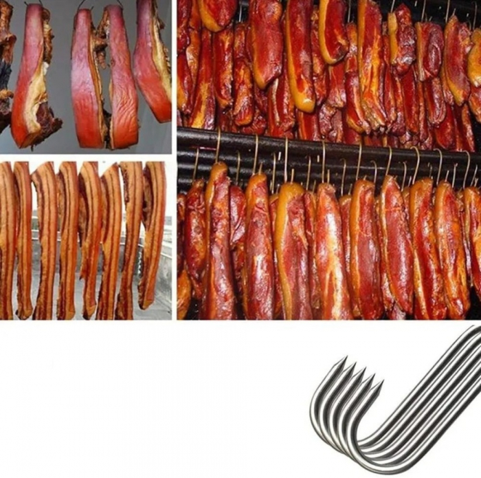 Set Carlige inox 3 bucati, Anete ®, marime 200mm,pentru suspendat carnea [3]