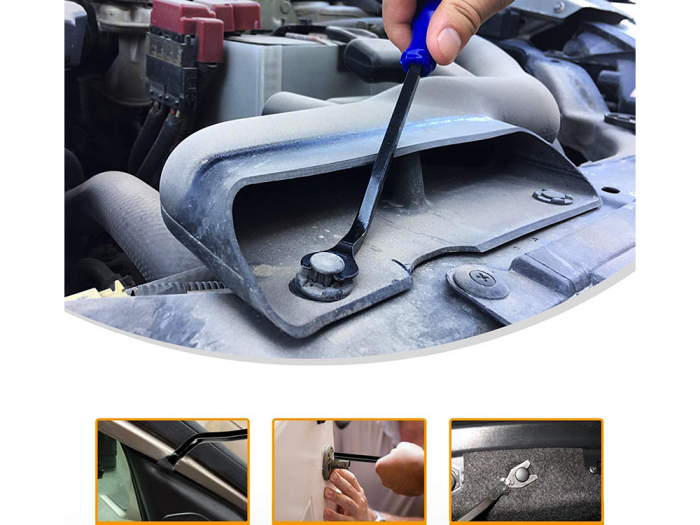 Set scule demontare auto, 11307, Plastic, 37 piese, Albastru,Verk Group [2]