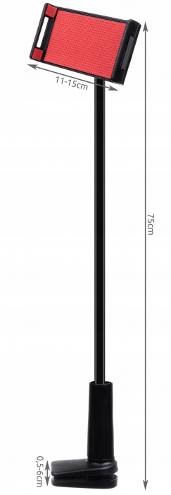 Suport flexibil  pentru telefon sau tableta intre 11-15cm, rotire 360, lungime 75 cm [5]