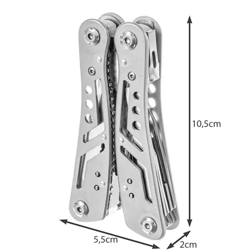Unealta, briceag multifunctional, 13 in 1, varfuri/biti, husa, inox, 5.5x2x10.5 cm, Trizand [8]