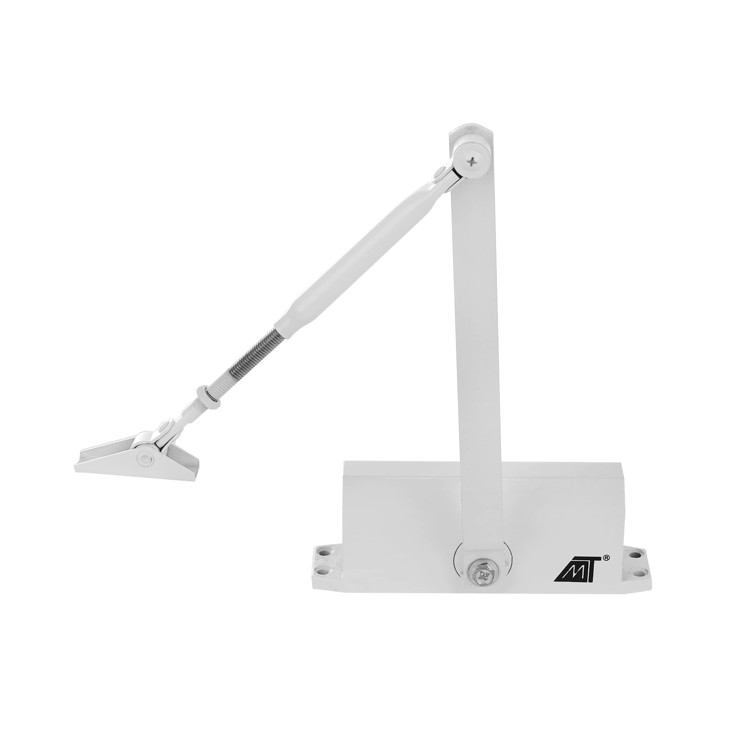 Amortizor hidraulic pentru usa, maxim 60kg, reglare dubla,universal,aluminiu,alb [1]