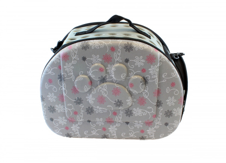 Geanta de transport animale companie pliabila 43x30x32cm Gri [4]