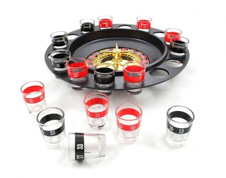 Import EmagMarketplace - Joc Ruleta cu 16 pahare sticla de shot-uri