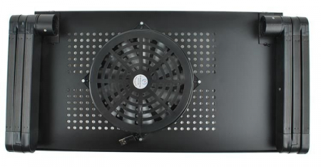 Masuta rabatabila pentru laptop inaltime reglabila USB cooler racire 27X48 cm cu Mouse Pad negru [3]