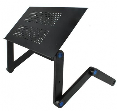 Masuta rabatabila pentru laptop inaltime reglabila USB cooler racire 27X48 cm cu Mouse Pad negru [10]