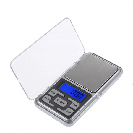 Cantare de bucatarie - Mini cantar digital 500g, MT MALATEC, de buzunar, OZ, CT, TL, GN, TARA, ecran LCD iluminat LED