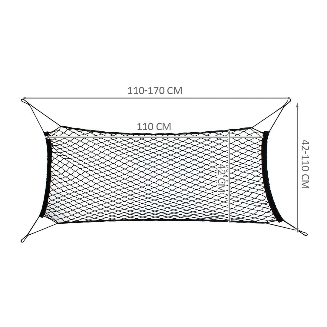 Plasa portbagaj auto pentru fixare bagaje, dimensiuni 110-170 / 42-110cm [3]